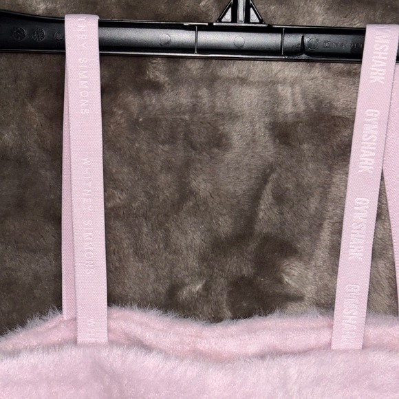 Gymshark Whitney Simmons Pink Fuzzy Crop Top Bralette Women's Small NWOT - Picture 7 of 13